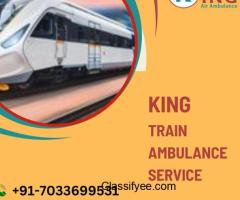 Avail King Train Ambulance in Delhi With PICU Facility