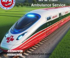 MPM Train Ambulance From Kolkata To Delhi Proper Care