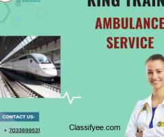 King Train Ambulance Service in Varanasi Cardiac Monitors