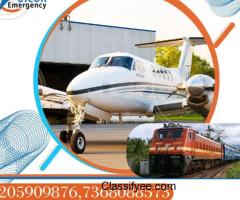 Falcon Train Ambulance Services in Kolkata with Paramedics