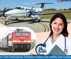 Hire Falcon Train Ambulance Services in Varanasi at Low-Cost