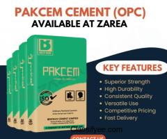 Pakcem Cement (OPC) Now Available at Zarea Limited