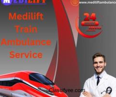 Medilift Train Ambulance Service Available in Guwahati