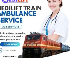 Medilift Train Ambulance during Shifting in Guwahati